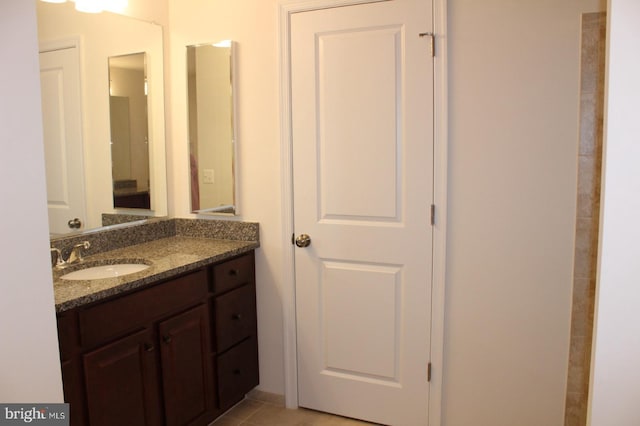 bathroom featuring vanity and tile patterned floors