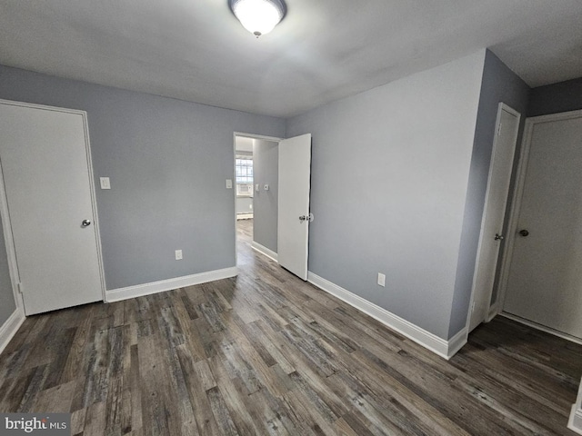 interior space featuring dark hardwood / wood-style floors