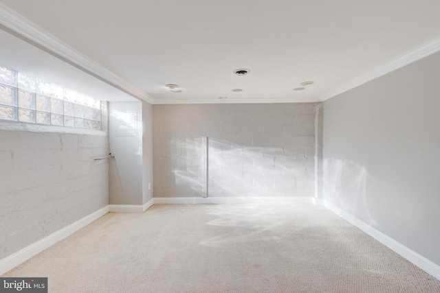 127 Cherrydell, Catonsville, MD 21228 - carpeted spare room with baseboards, visible vents, and crown molding