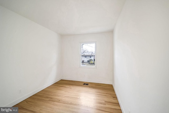 empty room featuring light wood-type flooring