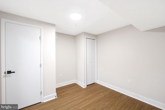 interior space featuring hardwood / wood-style flooring