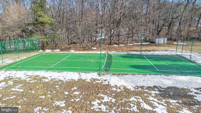 view of sport court