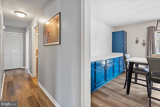 hall featuring hardwood / wood-style flooring