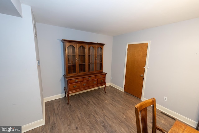 interior space featuring dark hardwood / wood-style floors