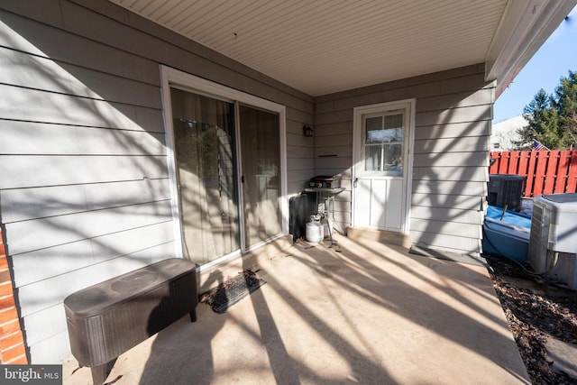 view of patio / terrace featuring cooling unit