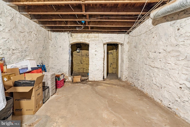 view of basement