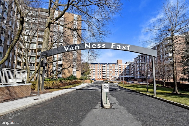 view of road featuring curbs and sidewalks