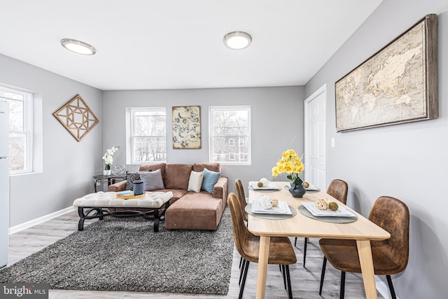 interior space with hardwood / wood-style floors