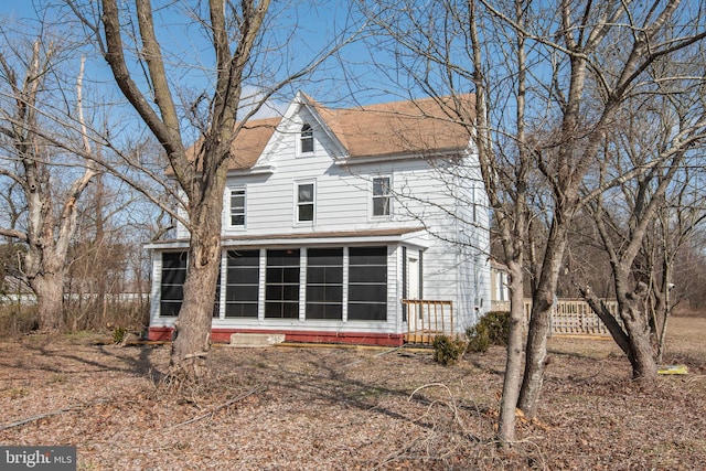 view of rear view of property