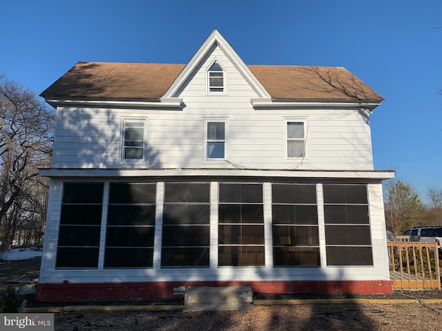 view of rear view of property