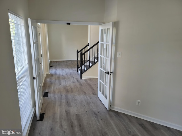 entrance foyer featuring light wood-type flooring