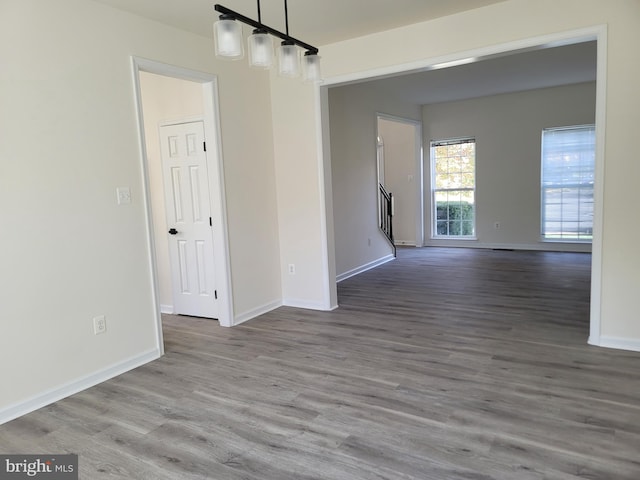 empty room with wood-type flooring