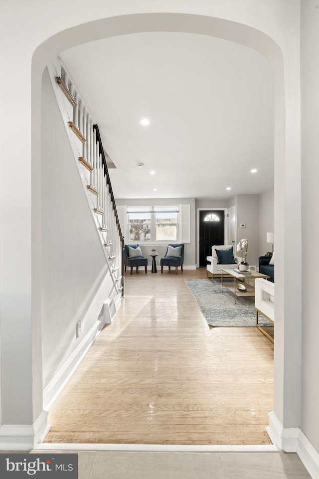 interior space featuring hardwood / wood-style floors