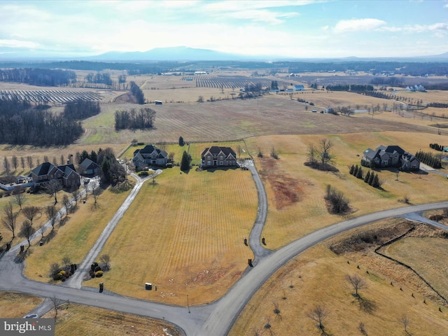 drone / aerial view with a rural view