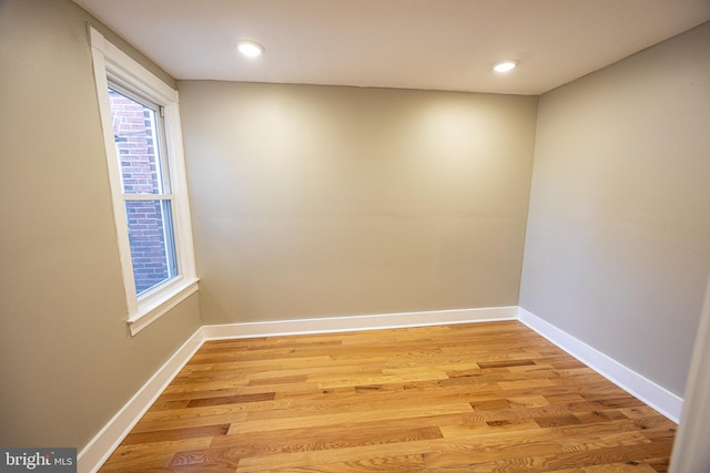 empty room featuring light hardwood / wood-style floors