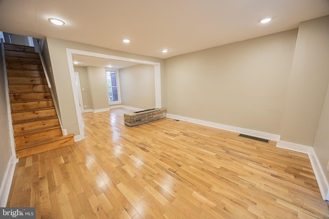 interior space featuring light hardwood / wood-style flooring