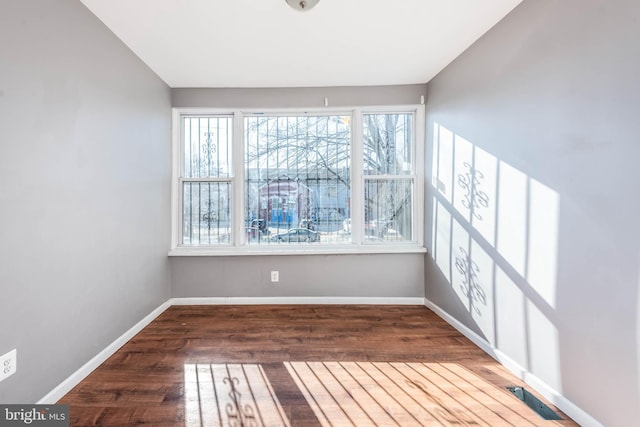 interior space featuring dark hardwood / wood-style flooring