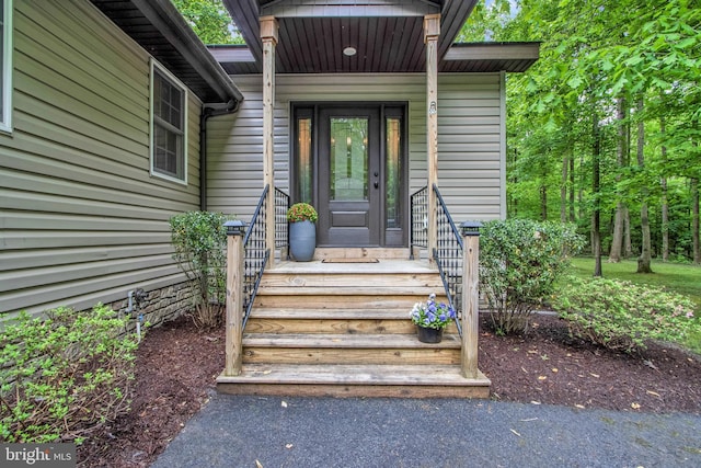 view of doorway to property