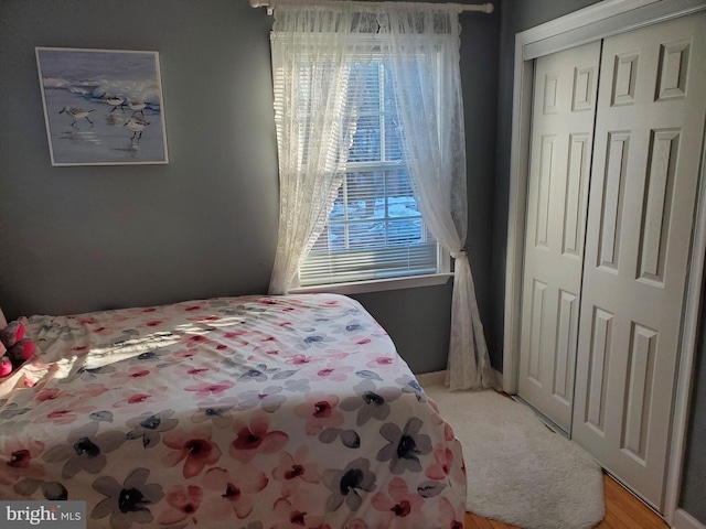 bedroom with a closet