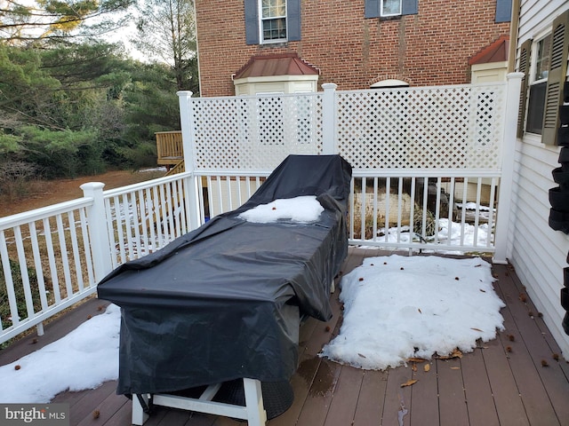 view of wooden deck