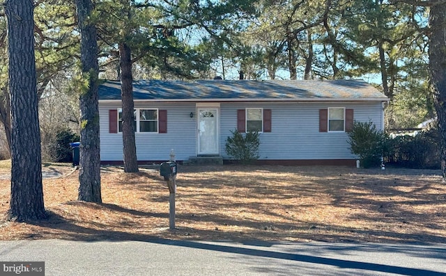 view of ranch-style home