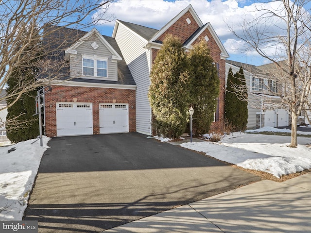 view of property with a garage