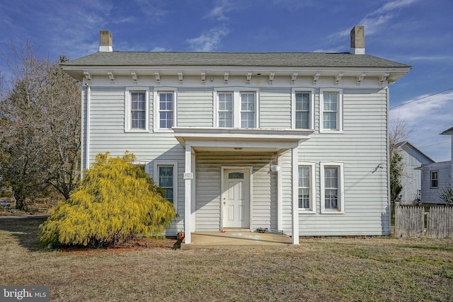 italianate house with a front yard