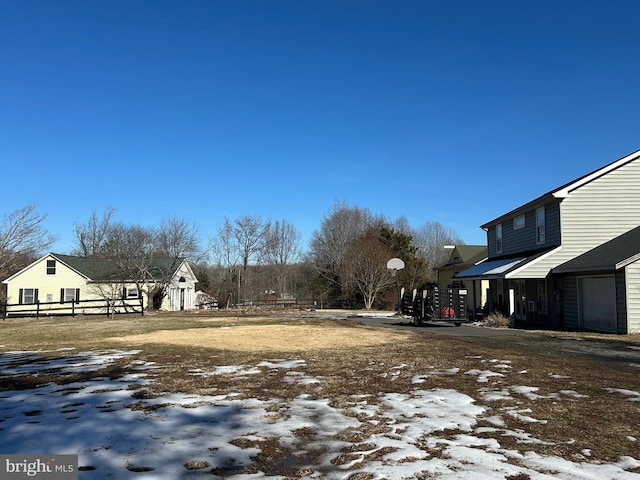 view of snowy yard