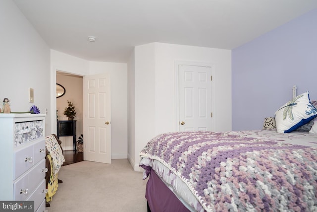 view of carpeted bedroom