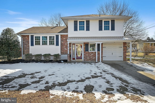 tri-level home featuring a garage