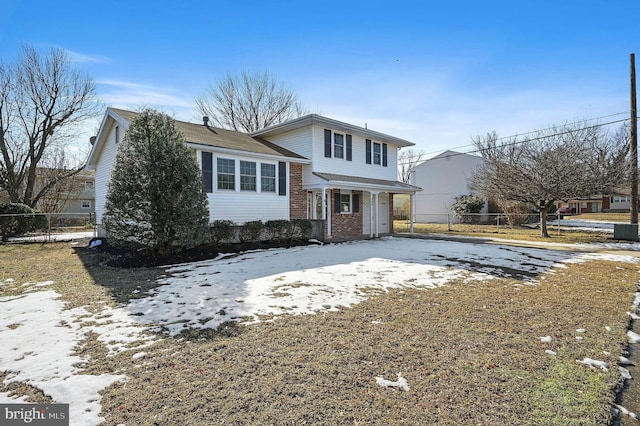 view of split level home