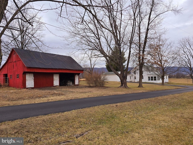 exterior space with an outdoor structure