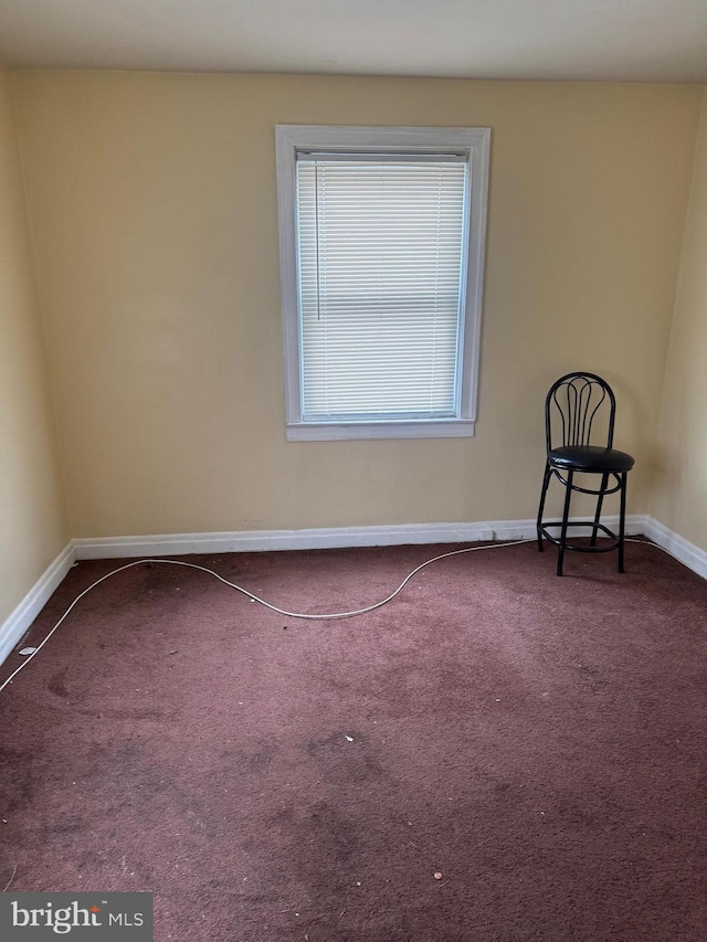 view of carpeted spare room