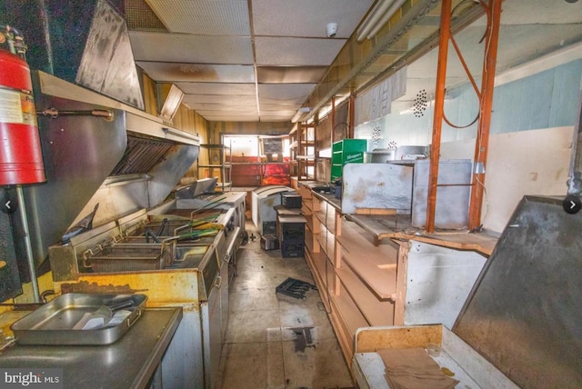 kitchen with a drop ceiling