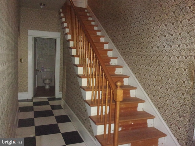 view of stairway