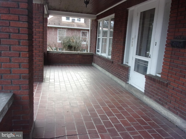 view of patio with a porch