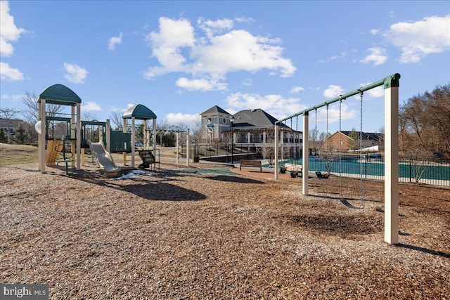 view of jungle gym