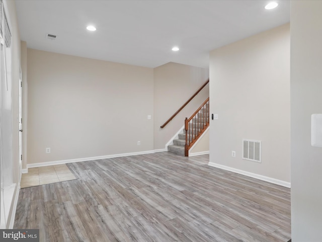 interior space featuring light wood-type flooring