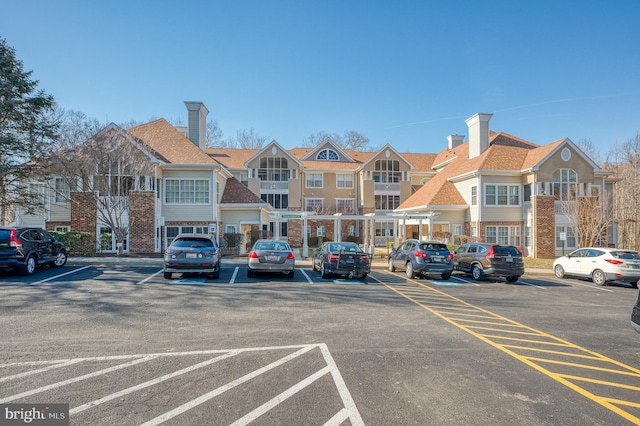 view of uncovered parking lot