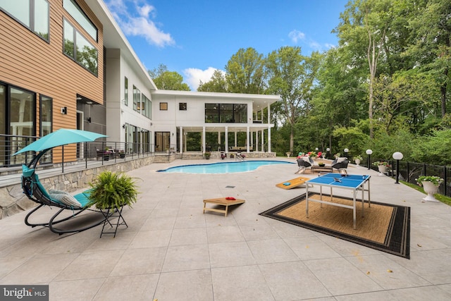 view of pool with a patio