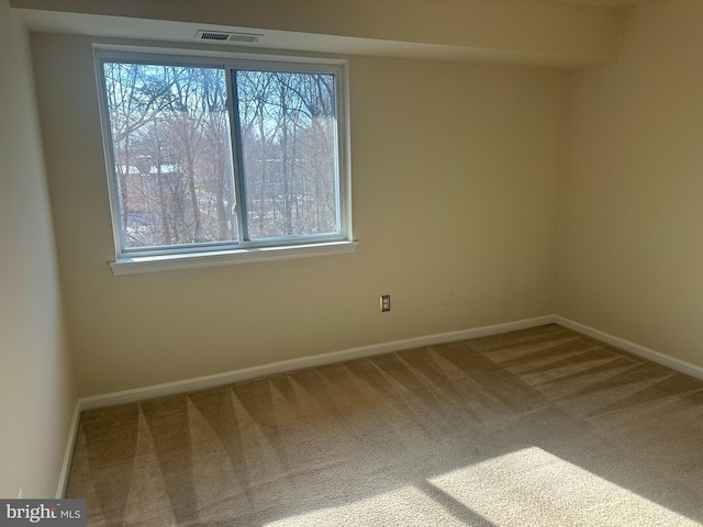 unfurnished room featuring carpet flooring