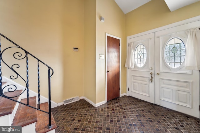 foyer with french doors