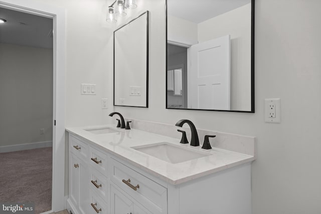 bathroom with vanity