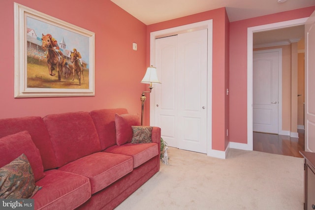 view of carpeted living room