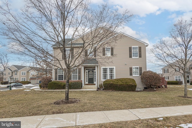 view of front of house with a front yard