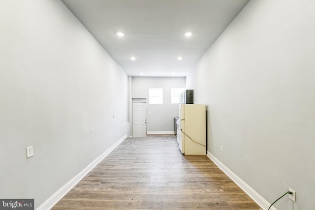 interior space with light wood-type flooring