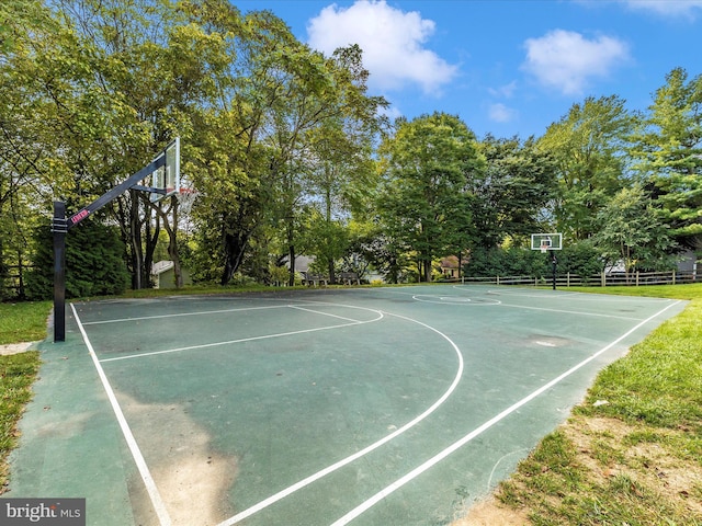 view of sport court