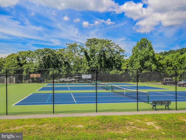 view of tennis court