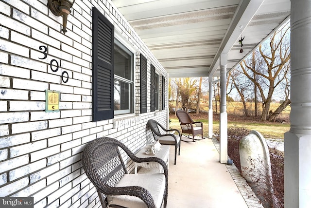 view of patio / terrace featuring a porch