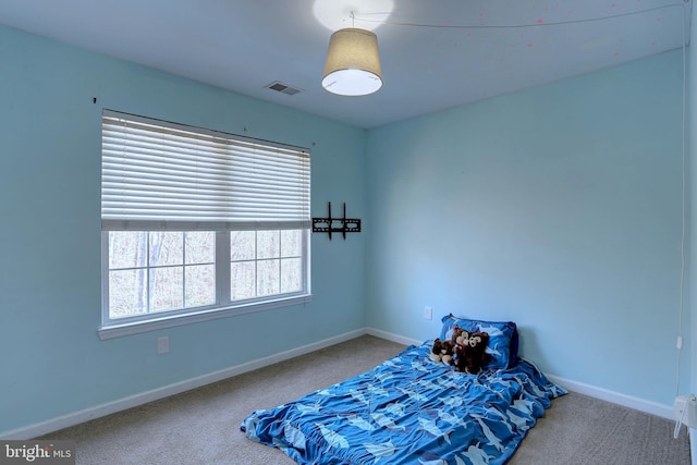 bedroom with carpet